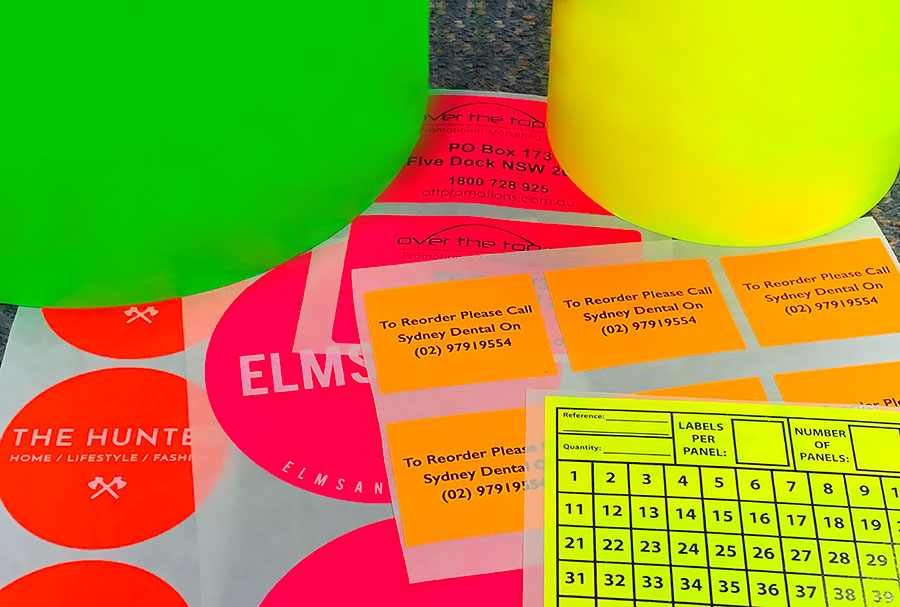 Fluro-paper-labels